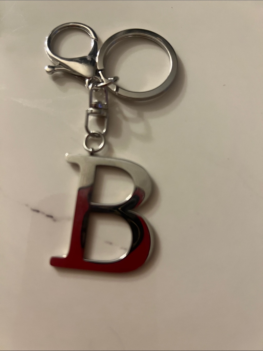Silver Letters Keychain Charm - Women's Accessories - Picture 10 of 15